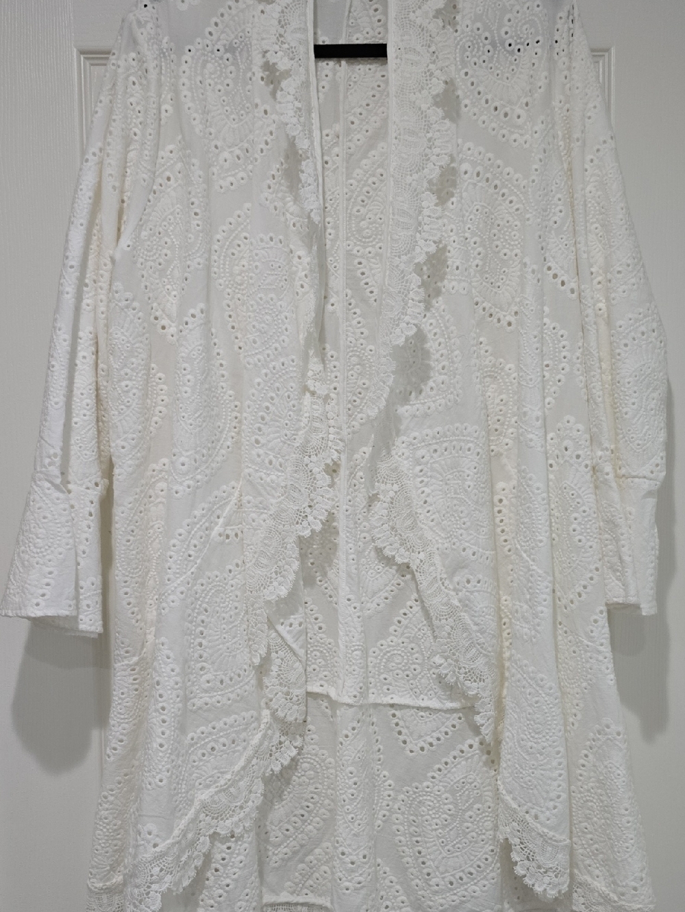 Reba White Eyelet Lace Blouse